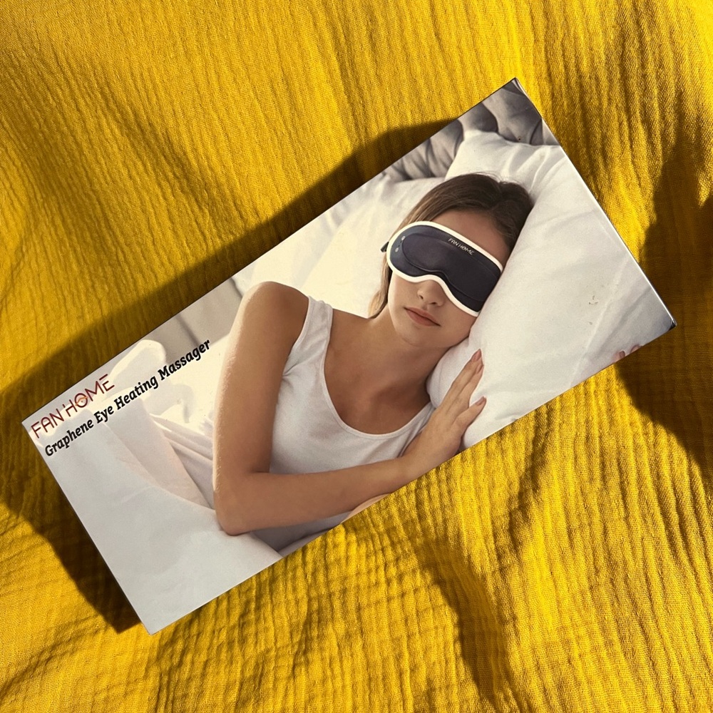 Heated Massaging Portable Rechargeable Eye Mask w/Visual Window